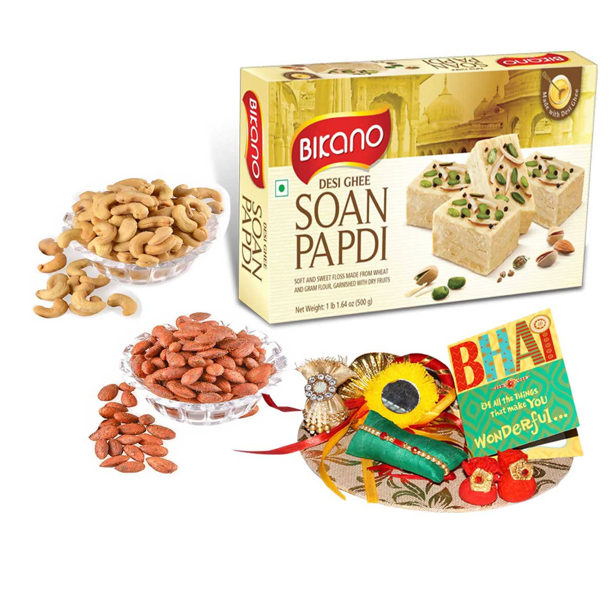 Bikano Soan Papdi and Dryfruits Rakhi Gifts - Distacart