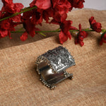 Thumbnail for Mominos Fashion Joharkamal Oxidised Silver-Plated Ghungroo Handcraft Bracelet - Design 024 - Distacart