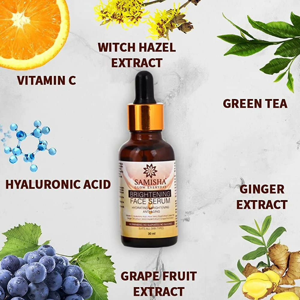 Samisha Organic Brightening Vitamin C Face Serum - Distacart