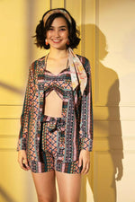 Thumbnail for Multi Platinum Creap Printed Co-Sets - Femella - Distacart