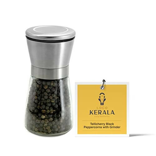 LocoKerala Tellicherry Black Peppercorns with Grinder - Distacart