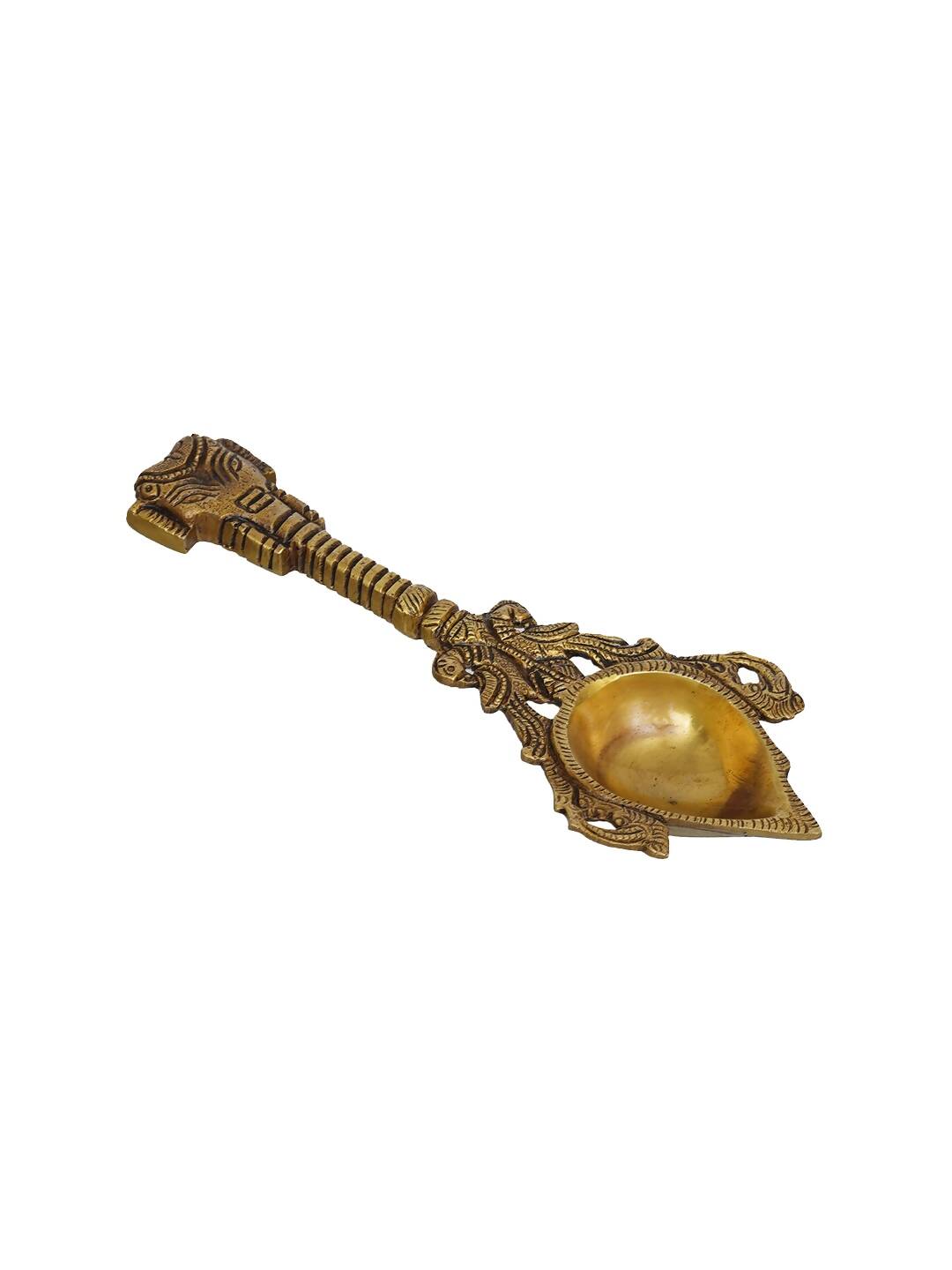 eCraftIndia Beige Ethnic Design Diya With Handle - Distacart