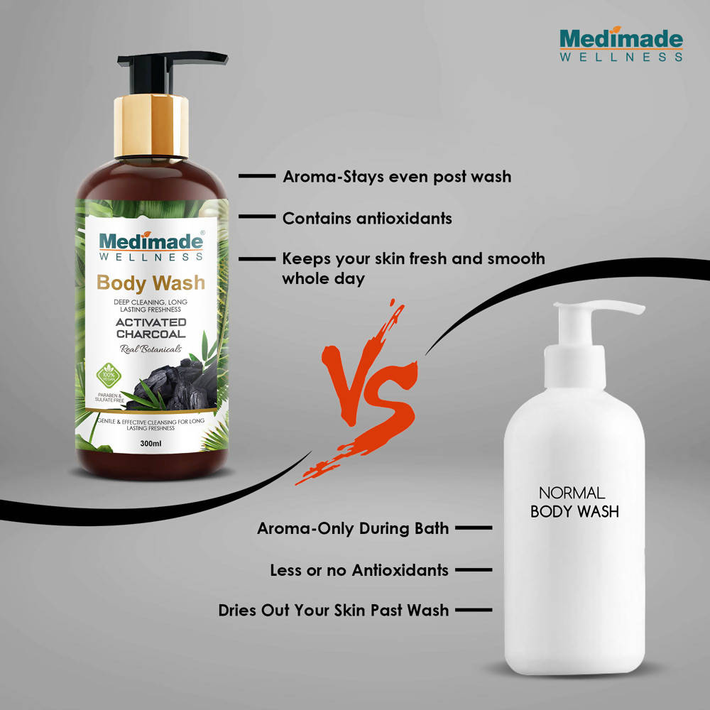 Medimade Wellness Activated Charcoal Body Wash - Distacart
