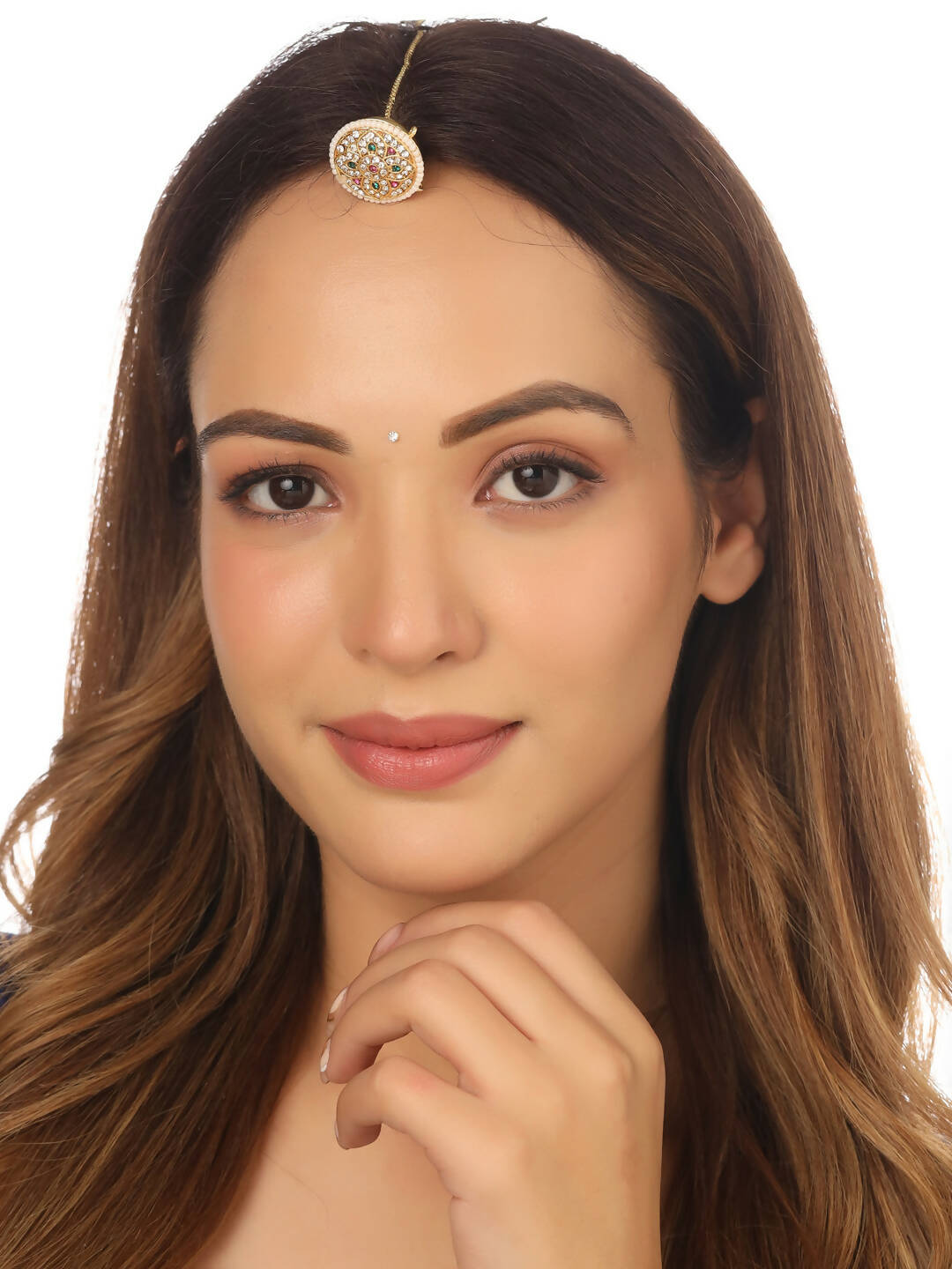 NVR Women's Trending Stylish Gold-Plated Maang Tikka - Distacart