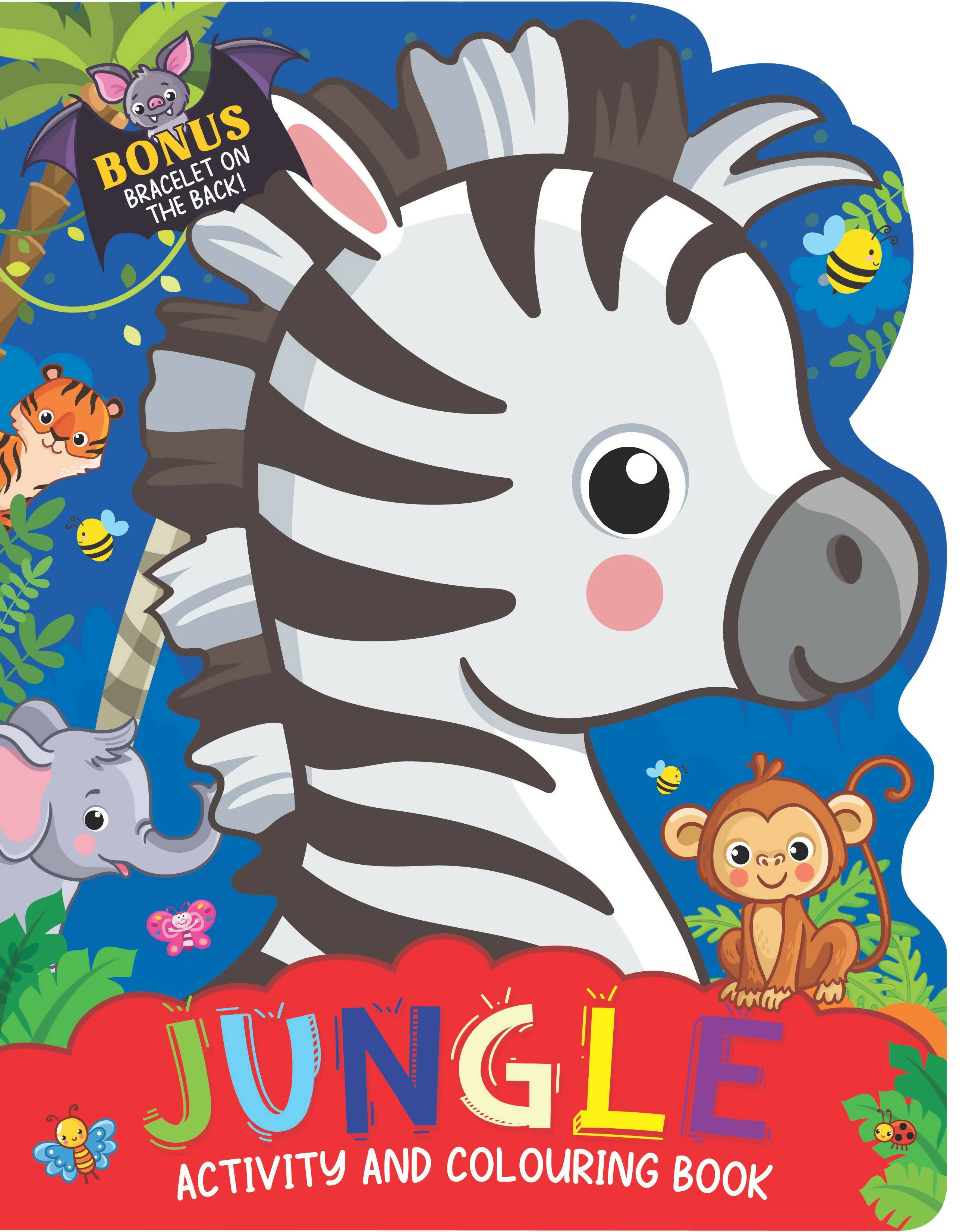 Dreamland Jungle Activity and Colouring Book- Die Cut Animal Shaped Book : Children Interactive & Activity Book - Distacart