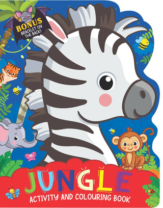 Dreamland Jungle Activity and Colouring Book- Die Cut Animal Shaped Book : Children Interactive & Activity Book - Distacart
