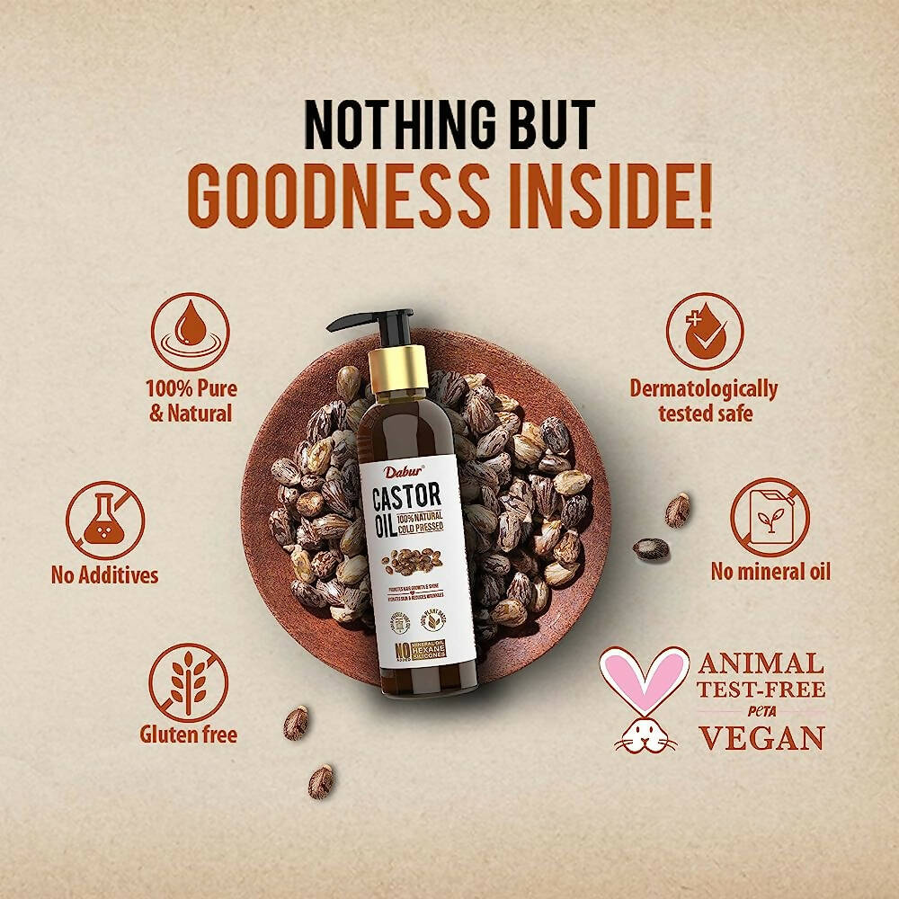Dabur Castor Oil 100% Natural Cold Pressed - Distacart