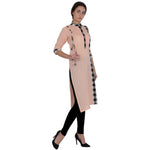 Thumbnail for Kanoor Women's Peach cotton straight kurti