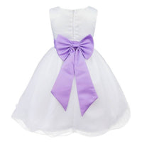 Thumbnail for Asmaani Baby Girl's White Color Satin A-Line Maxi Full Length Dress (AS-DRESS_22052) - Distacart