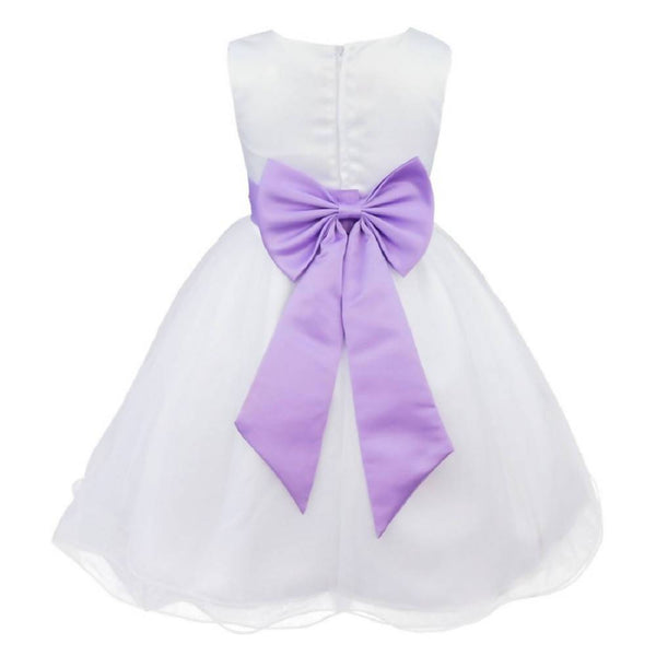 Asmaani Baby Girl's White Color Satin A-Line Maxi Full Length Dress (AS-DRESS_22052) - Distacart