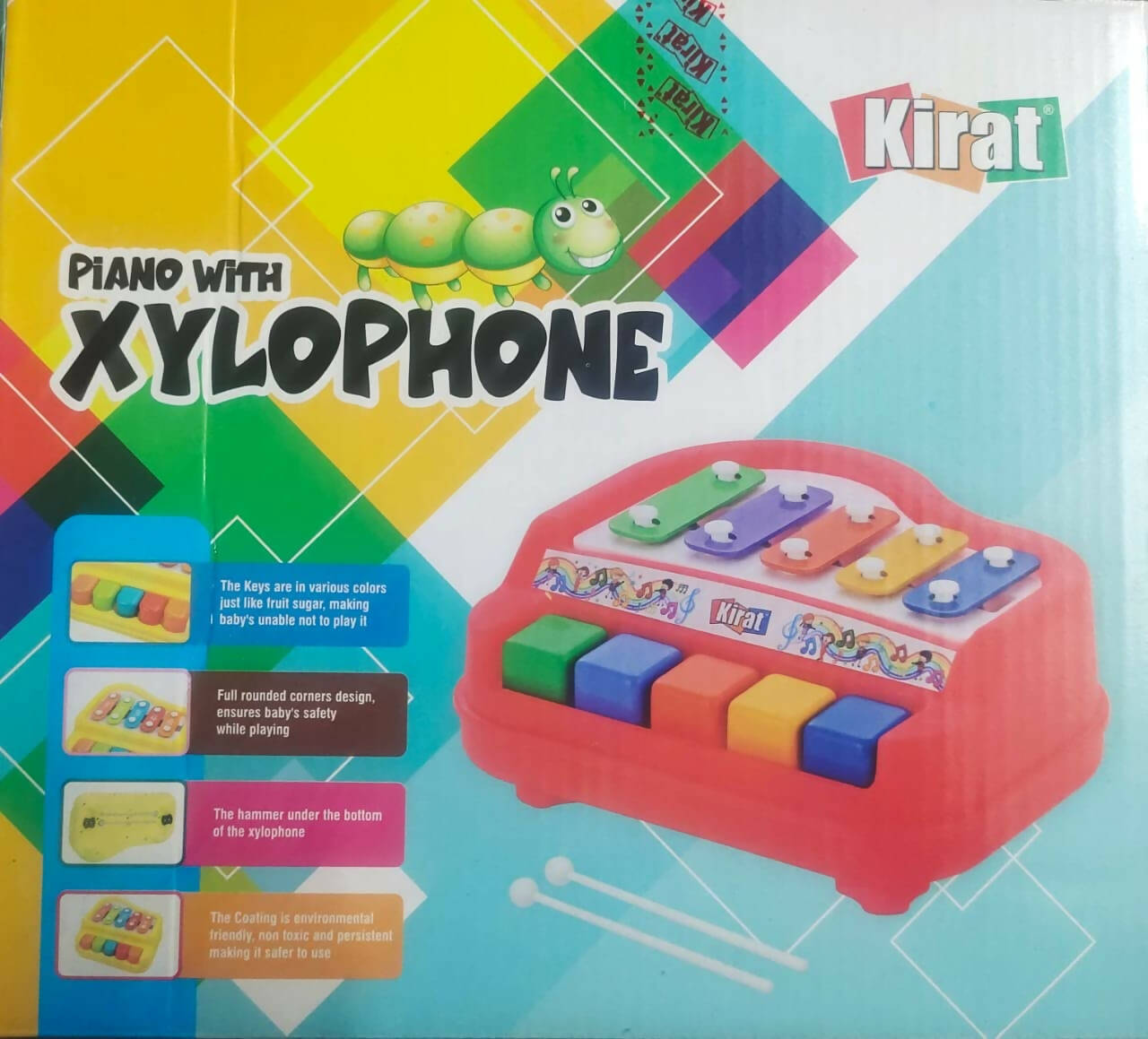 Sardar Ji Ki Dukan Kid'S 2 In 1 Piano Xylophone Musical Instrument With 5 Key Scales For Clear Tones And Hammer Sticks For Xylophone Multicolor - Distacart