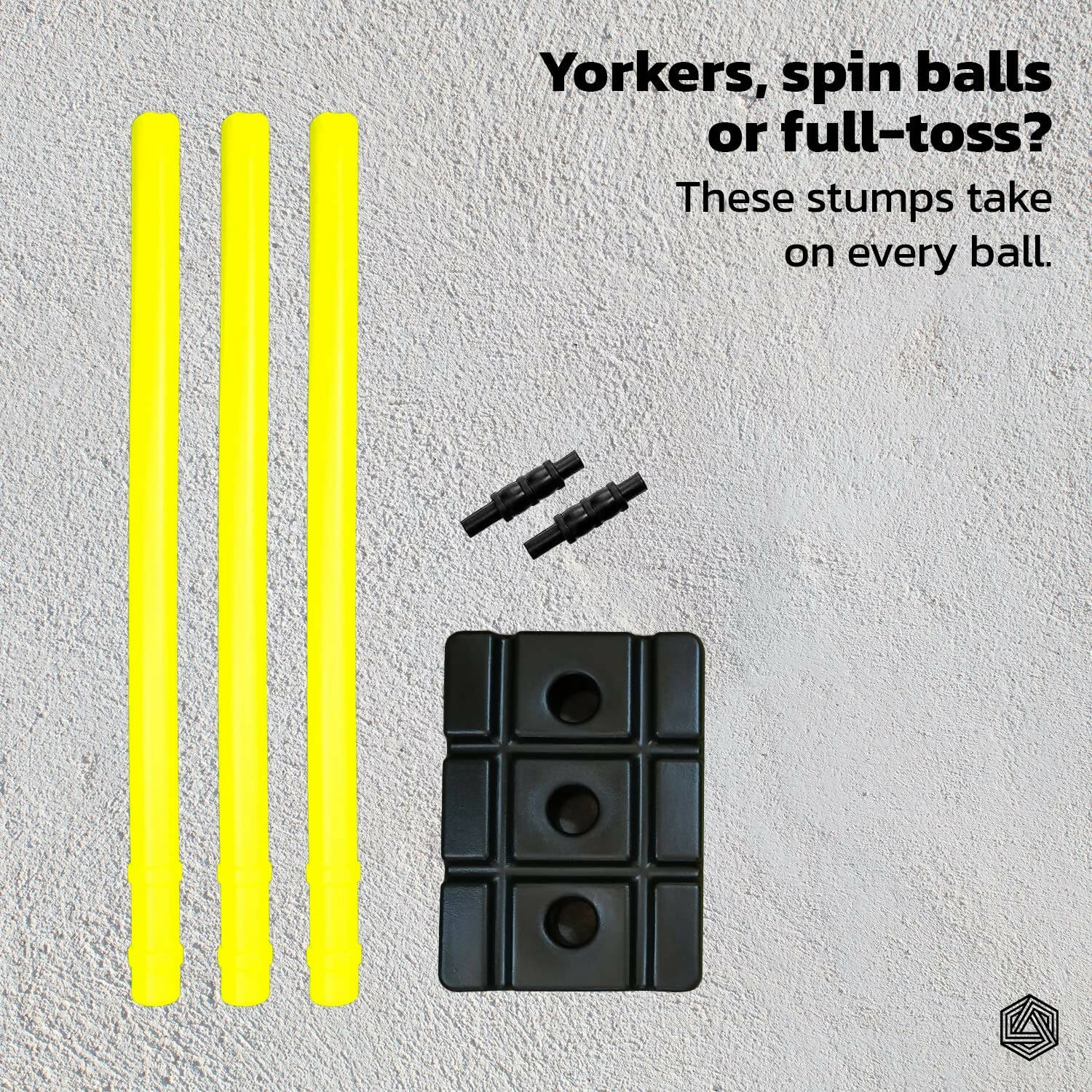 Boldfit Cricket Stumps with Stand & Bails - Fluorescent Green - Distacart
