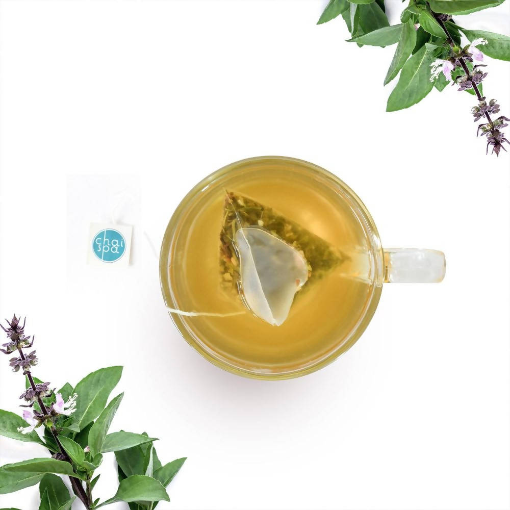 Chai Spa Tulsi Ginger Green Tea - Distacart