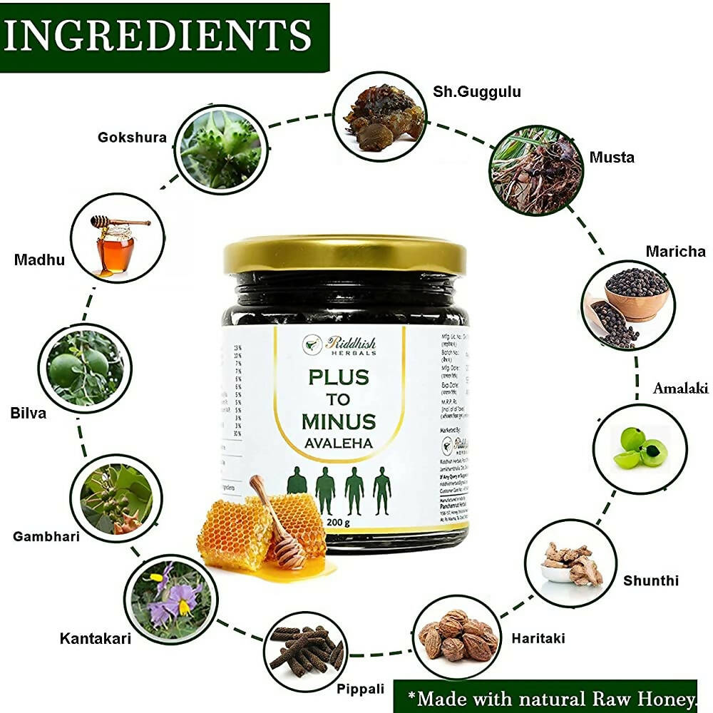 Riddhish Herbals Plus To Minus Avaleha - Distacart