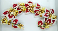 Thumbnail for Pink & White Flower With Gold Beads Hair Gajra