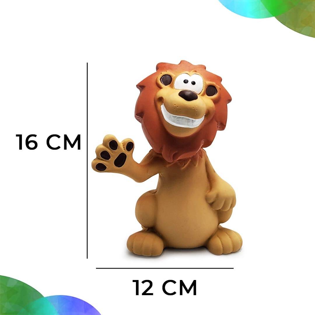 Goofy Tails Latex Dog Toys Lion - Distacart
