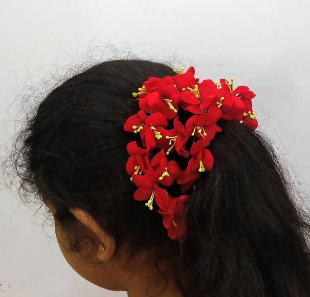 Red Flower Hair Accessories