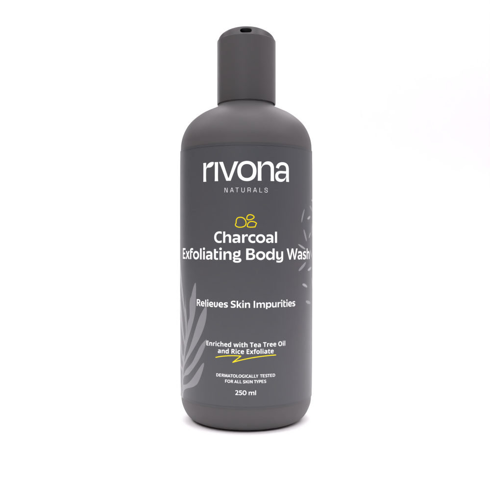 Rivona Naturals Charcoal Exfoliating Body Wash - Distacart