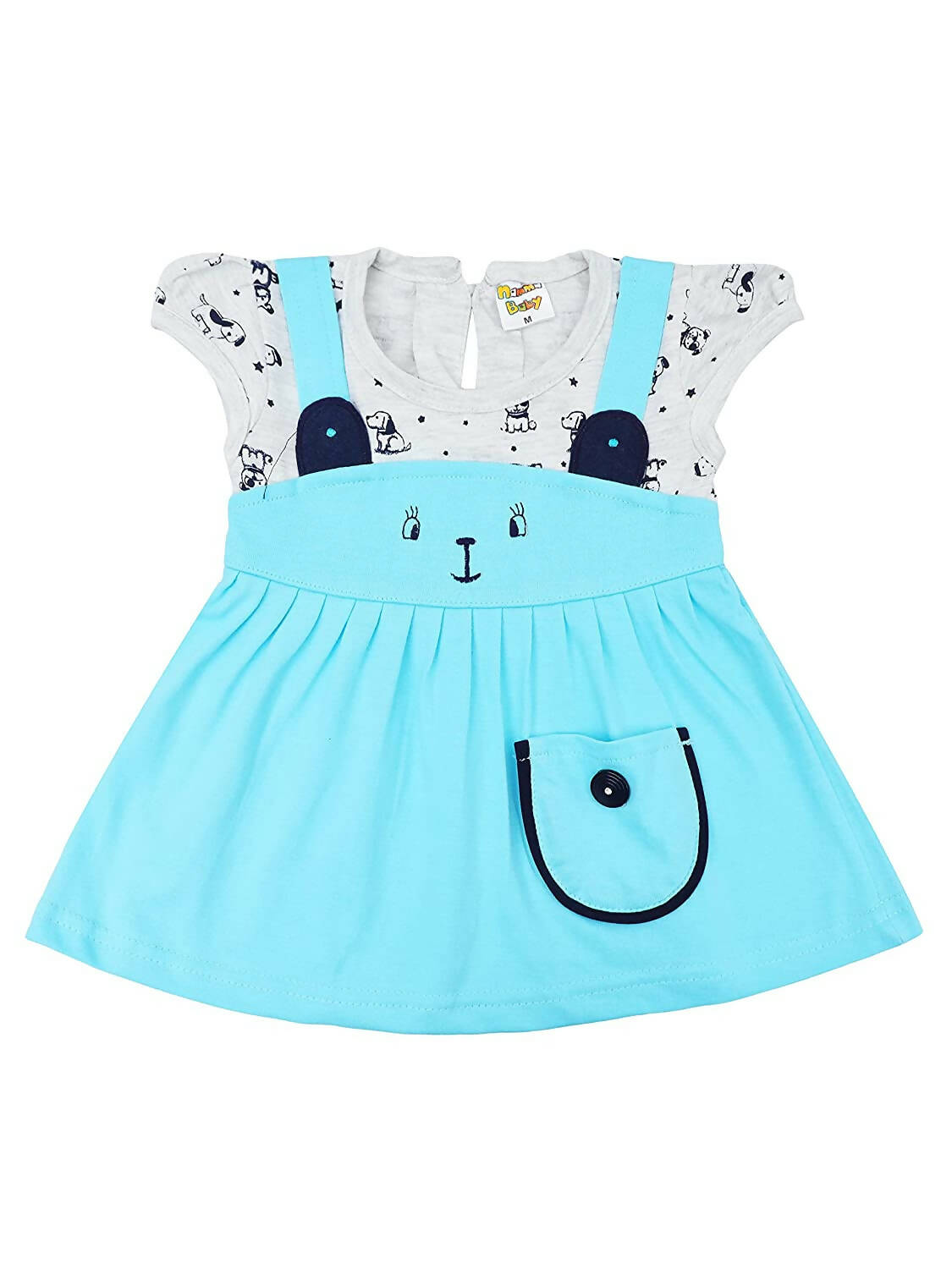 NammaBaby Baby Girl's A-Line Mini Frock Dress - Blue - Distacart
