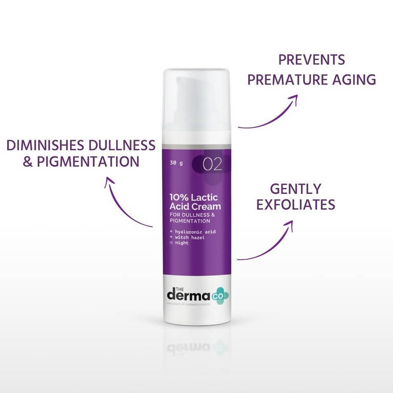 The Derma Co 10% Lactic Acid Cream for Dullness & Pigmentation