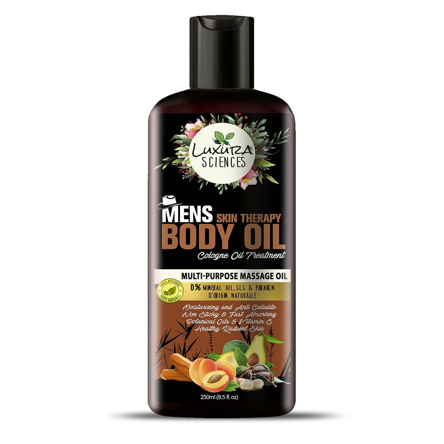 Luxura Sciences Organic Cologne Body Oil For Men - Distacart