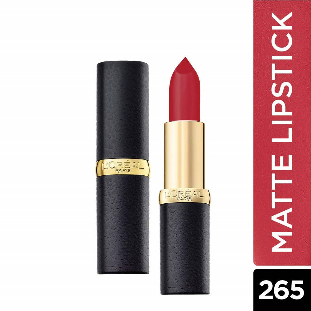 L'Oreal Paris Color Riche Moist Matte Lipstick - 265 Pure Scarleto - Distacart