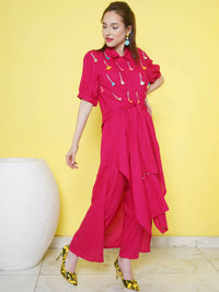 Thumbnail for Women Republic Pink Rayon Indoester Set - Distacart