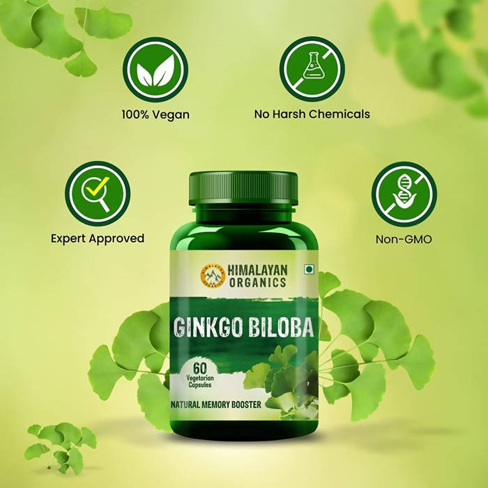 Himalayan Organics Ginkgo Biloba, Natural Memory Booster: 60 Vegetarian Capsules Online