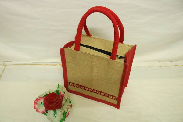 Natural Color Jute Lunch Bag