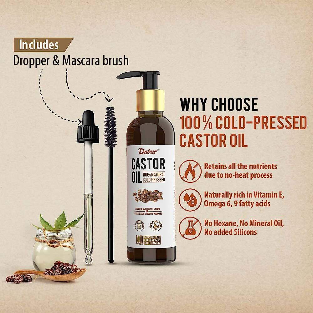 Dabur Castor Oil 100% Natural Cold Pressed - Distacart