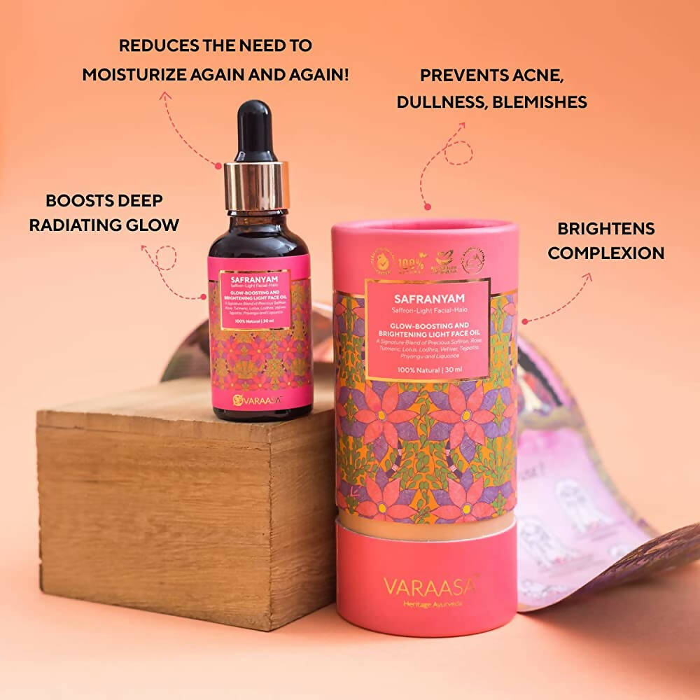 Varaasa Safranyam Saffron-Light Facial-Halo - Face Oil - Distacart