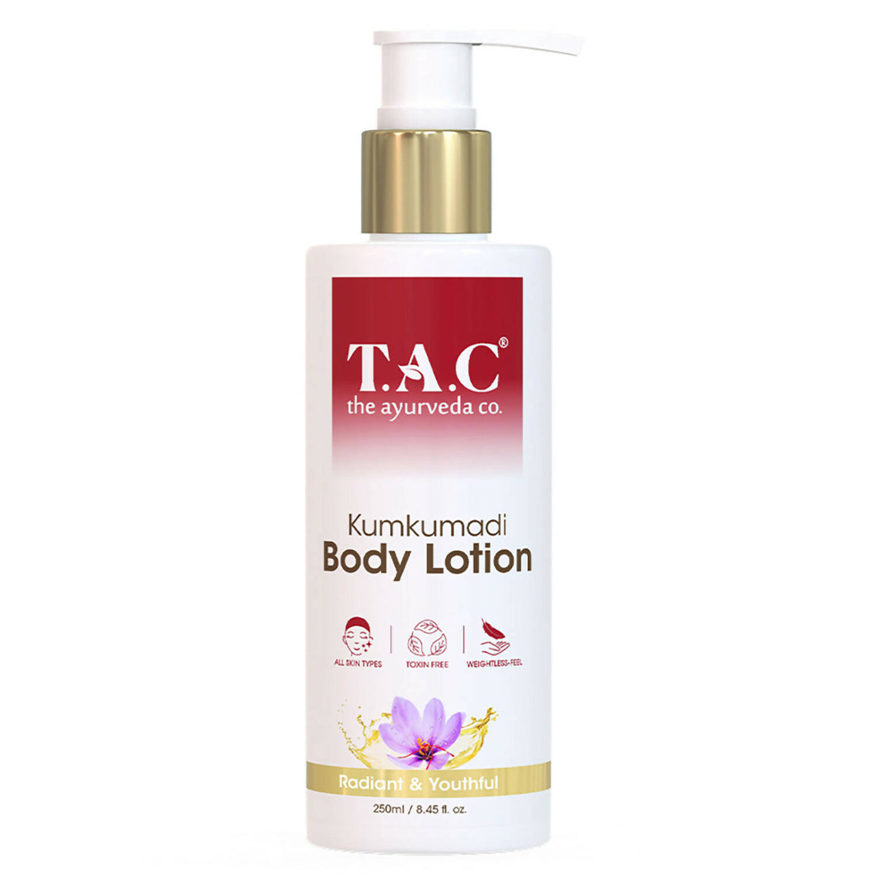 TAC - The Ayurveda Co. Kumkumadi Body Lotion for Dry Skin, Deep Nourishment & Moisturization - Distacart