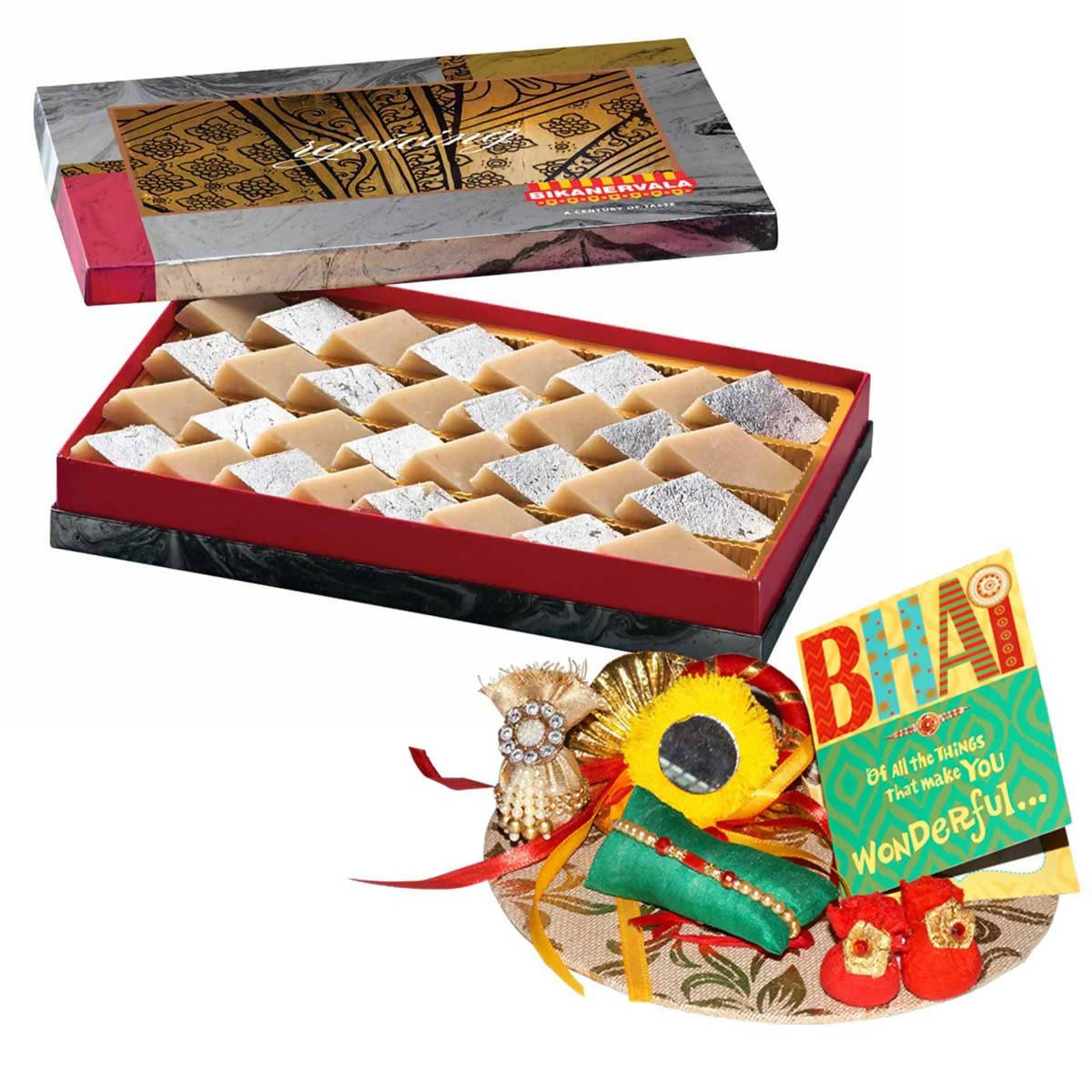 Bikanervala Badam Burfi Rakhi Gift - Distacart
