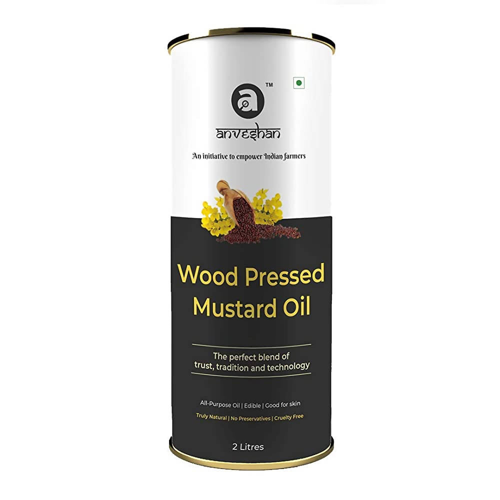 Anveshan Wood Pressed Black Mustard Oil - 1L