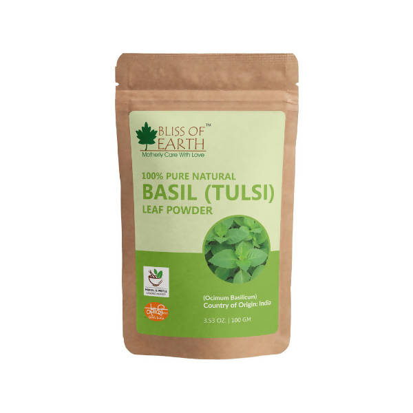 Bliss of Earth 100% Pure Natural Basil (Tulsi) Leaf Powder - Distacart