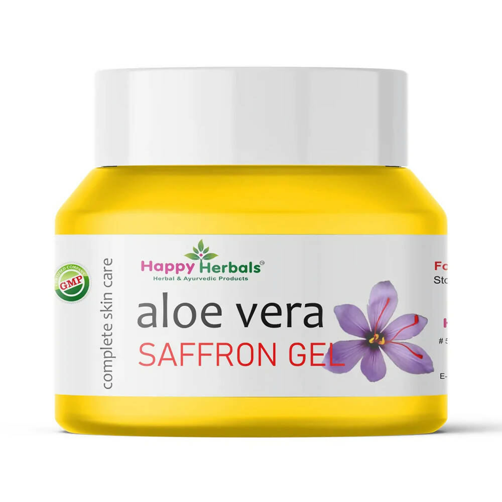 Happy Herbals Aloe Vera Saffron Gel - Distacart