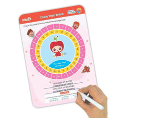 Braintastic Brain Booster Game/Toy (6-99 Years)-Write & Wipe Reusable Activity Sheets with Marker & Jigsaw Puzzle Learning Tools for Kids 6+ Years - Distacart