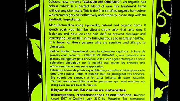 Radico Organic Hair Colour-Darkest Ash Blonde - Distacart