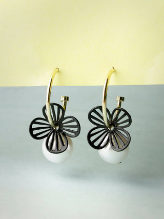 NVR Women Gold-Toned Teardrop Shaped Drop Earrings - Distacart