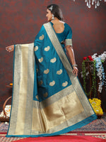 Thumbnail for Lorenvalley Fashion Rama Soft Silk Woven Design Gold Zari Weaving Saree - Distacart