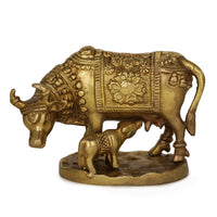 Thumbnail for Devlok Lord Krishna's Kamdhenu Cow with Calf Idol