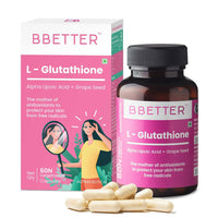 Thumbnail for BBETTER L-Glutathione Capsules with Alpha Lipoic Acid, Grape Seed Extract for Skin - Distacart