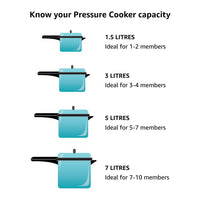 Thumbnail for Hawkins Contura Hard Anodised Aluminium Pressure Cooker 2 Litre - Black - Distacart