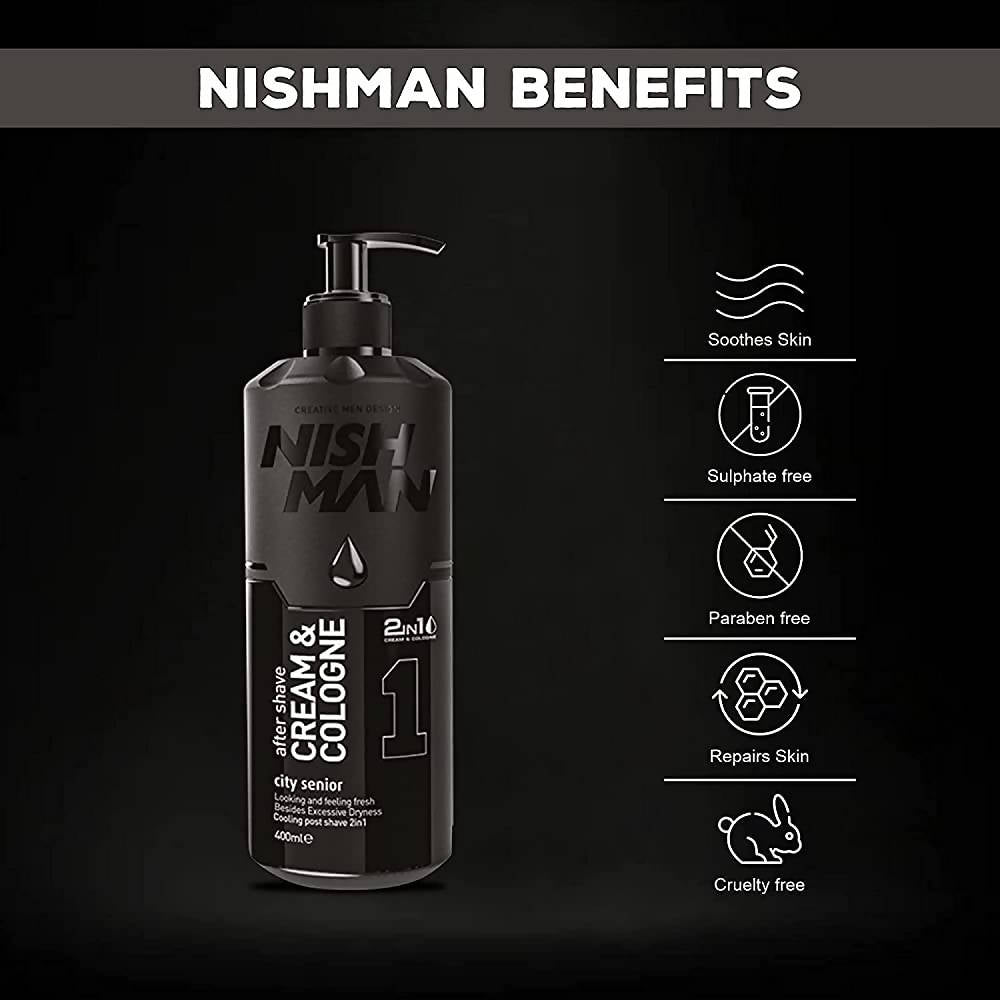 Nishman After Shave 2 in 1 Cream & Cologne City Senior - Cream Based - Distacart