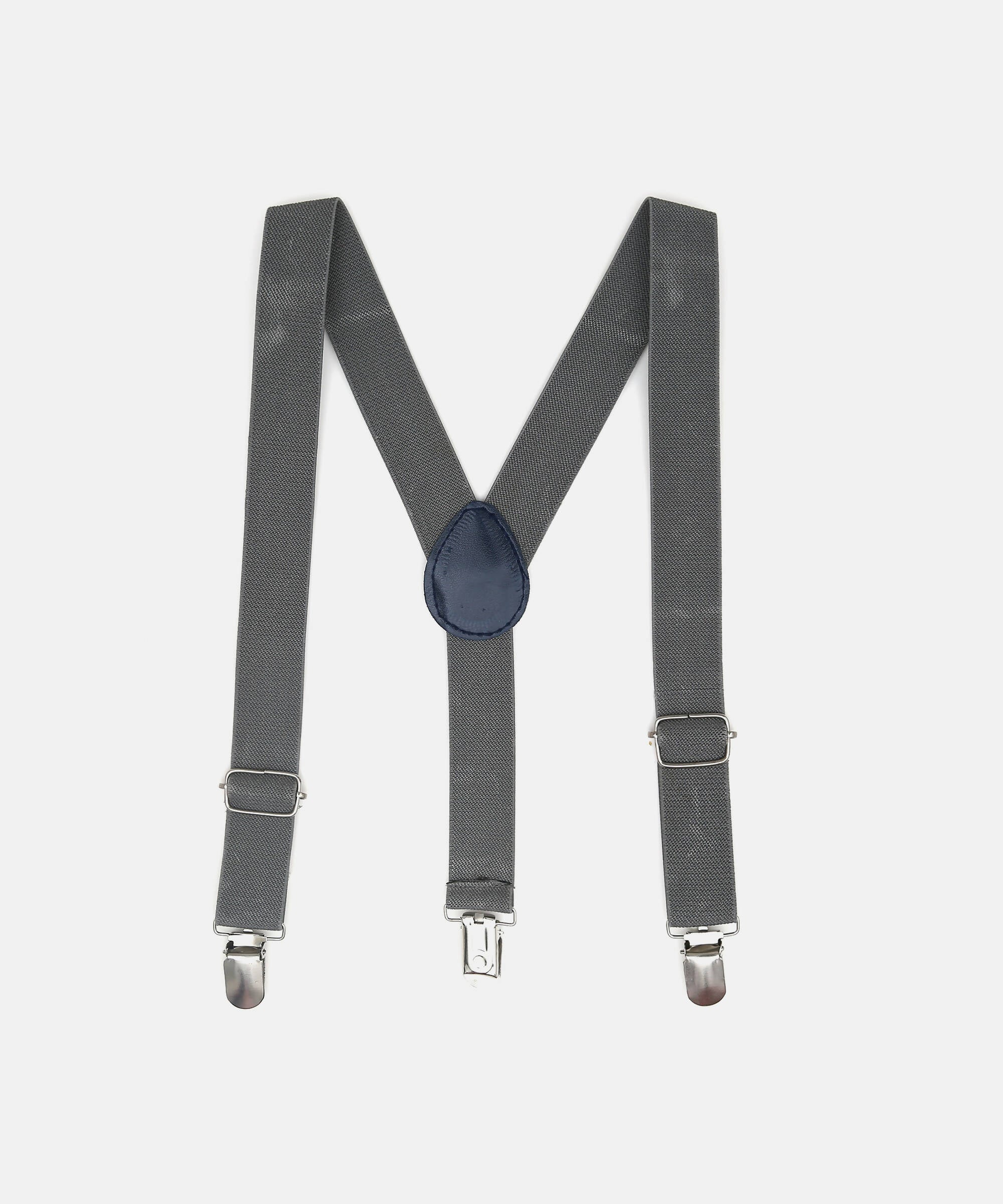 Manet Boys Solid Suspenders - Grey - Distacart