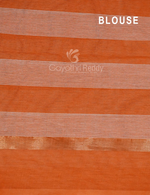 Thumbnail for Cream And Orange Colored With Checks Pure Mangalgiri Cotton Saree By Gayathri Reddy Designer Studio - Distacart