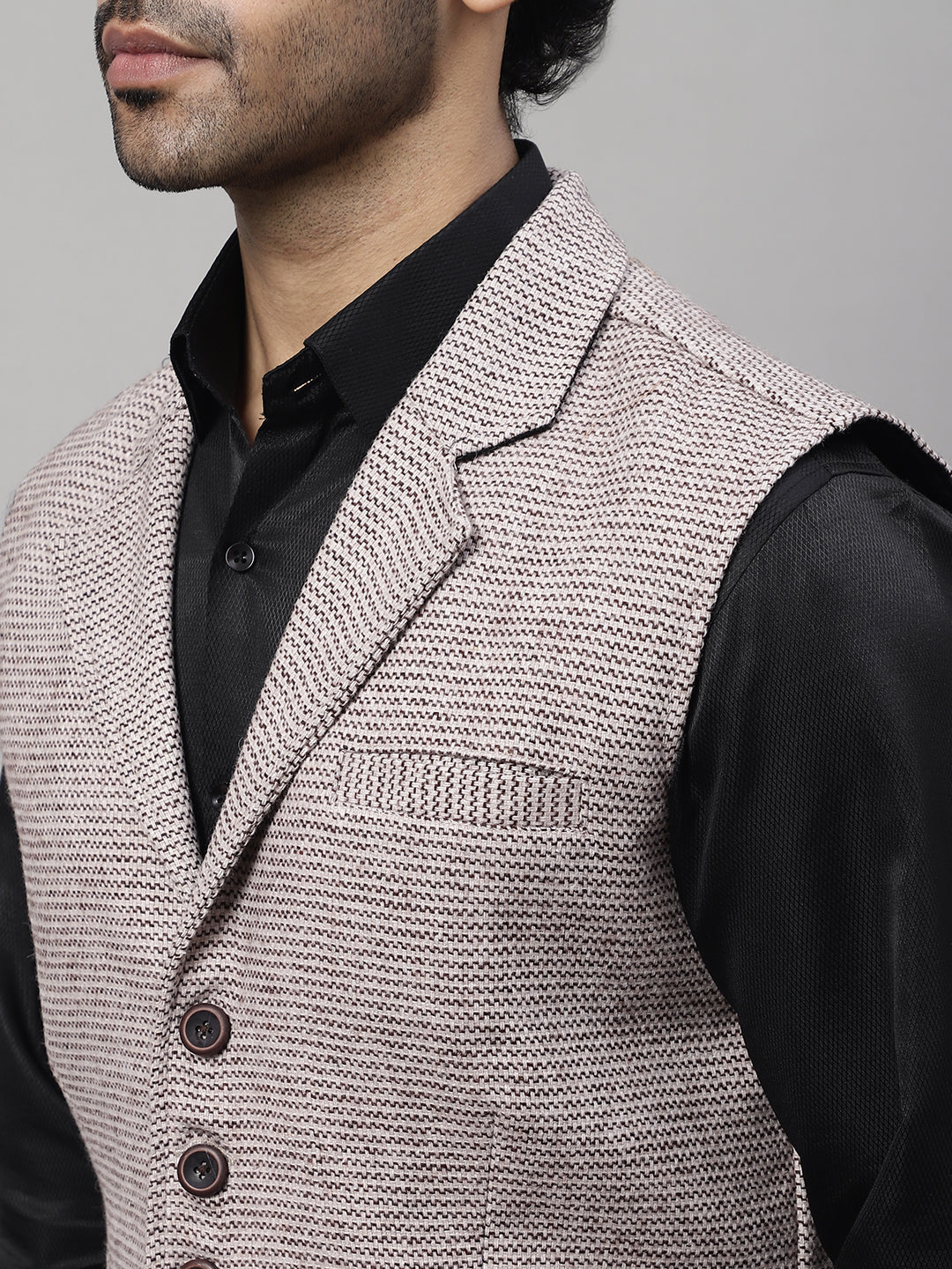 Even Apparels Men's Cream Pure Wool Nehru Jacket - Distacart