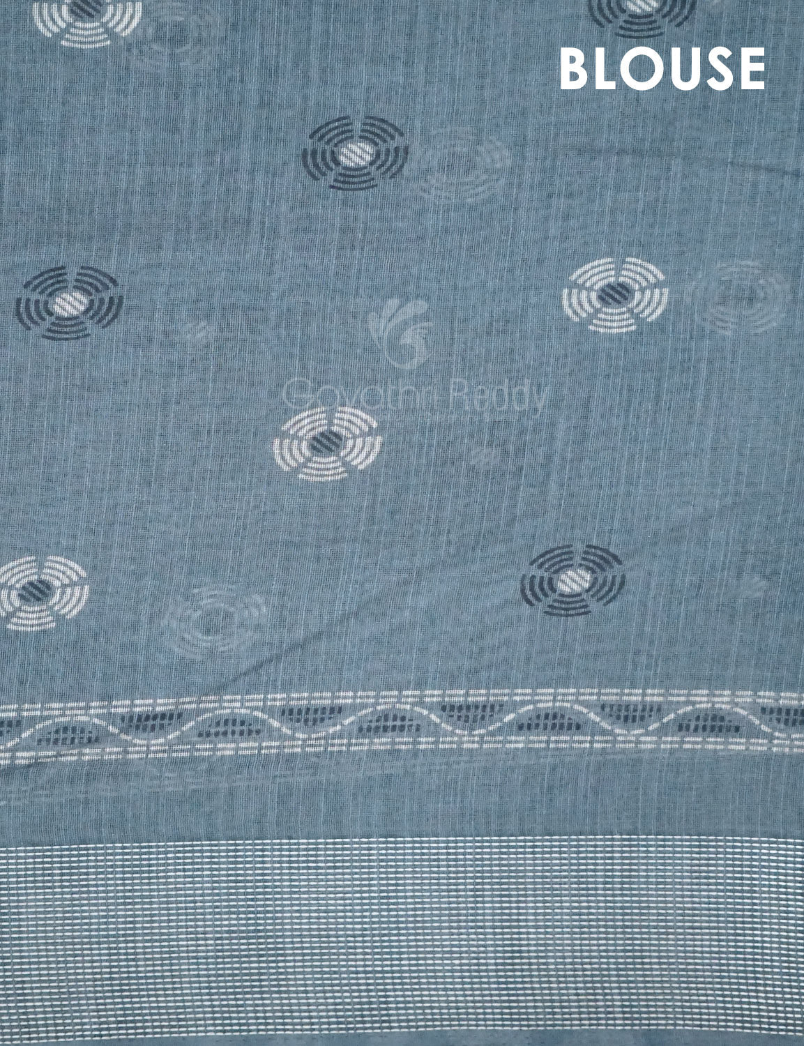 Shades of Light Ash Grey Colour Floral Print Semi Chanderi Saree By Gayathri Reddy Designer Studio - Distacart
