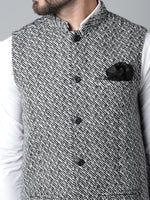Thumbnail for Even Apparels Men's Grey Pure Wool Nehru Jacket - Distacart