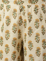 Thumbnail for Khushal K Women Mustard Yellow Printed Yoke Design Regular Kurta with Palazzos & Dupatta - Distacart